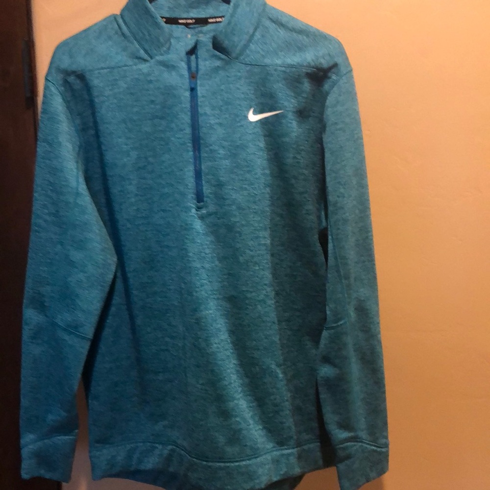 Men’s large long sleeve teal Nike golf sweatshirt